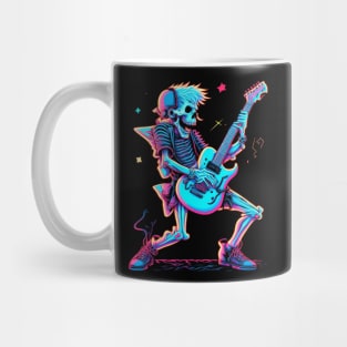 Skeleton Rock and Roll Concert Guitarist Mug